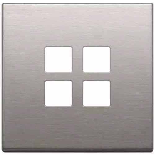 Vimar - 22692.11 - Plaque 2Mx4 Flat nickel brossé