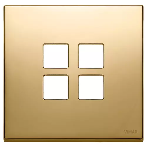 Vimar - 22692.82 - Plate 2Mx4 Flat gold