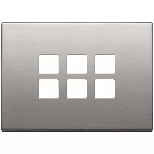 Vimar - 22693.11 - Plate 3Mx6 Flat brushed nickel