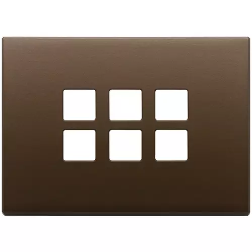 Vimar - 22693.12 - Plaque 3Mx6 Flat bronze foncé brossé