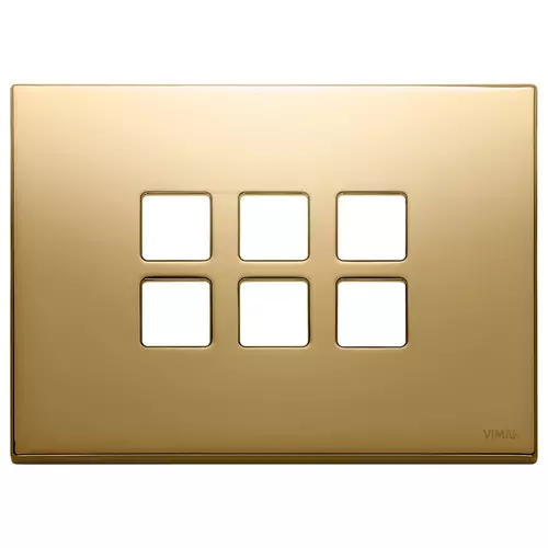 Vimar - 22693.82 - Plate 3Mx6 Flat gold