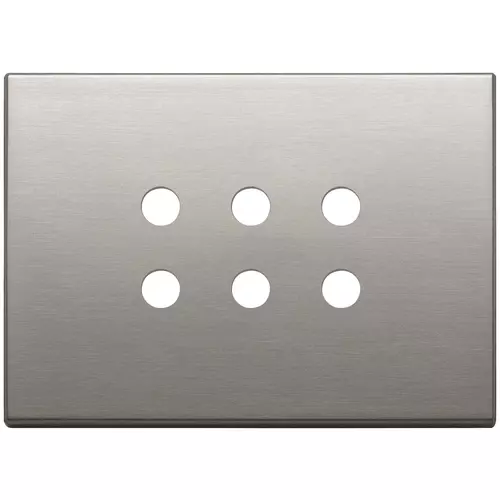 Vimar - 22693.RN.11 - Plaque 3Mx6 Tondo nickel brossé