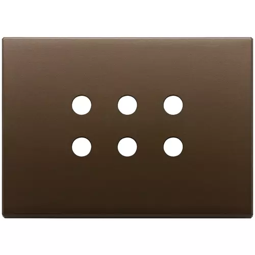 Vimar - 22693.RN.12 - Plaque 3Mx6 Tondo bronze brossé