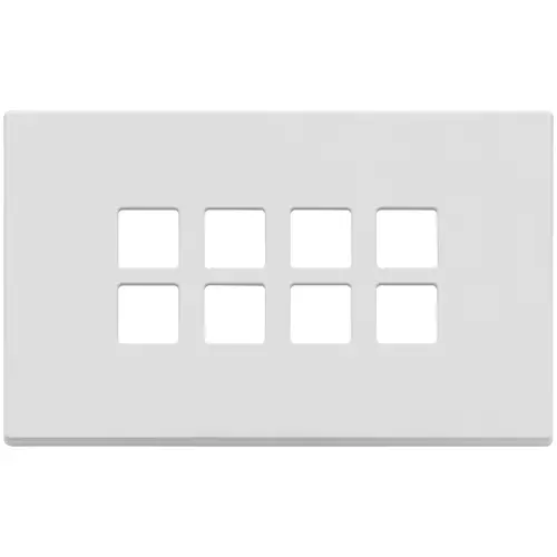 Vimar - 22694.01 - Plaque 4Mx8 Flat blanc mat