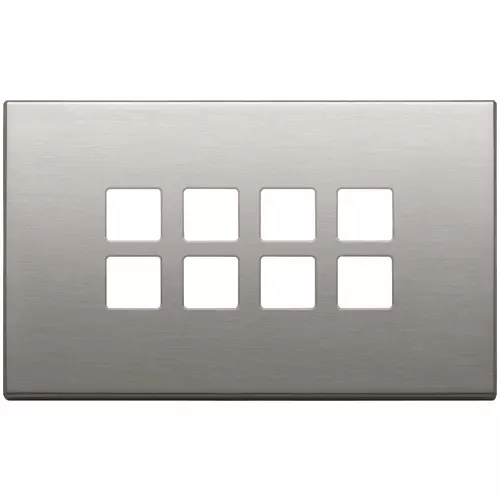 Vimar - 22694.11 - Plaque 4Mx8 Flat nickel brossé