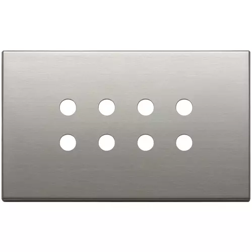 Vimar - 22694.RN.11 - Plate 4Mx8 Tondo brushed nickel