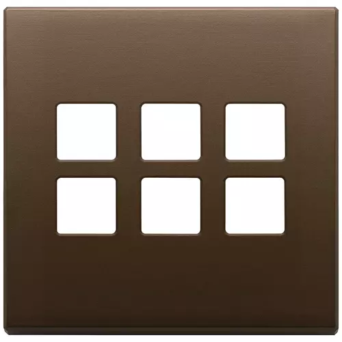 Vimar - 22695.12 - Plaque 3Mx6 BS Flat bronze foncé brossé