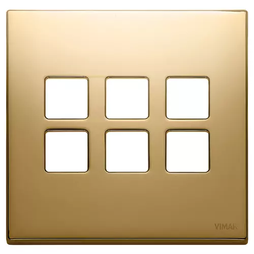 Vimar - 22695.82 - Plate 3Mx6 BS Flat gold