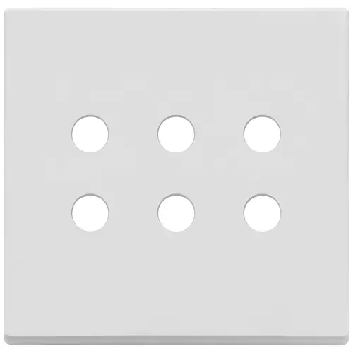 Vimar - 22695.RN.01 - Plaque 3Mx6 BS Tondo blanc mat