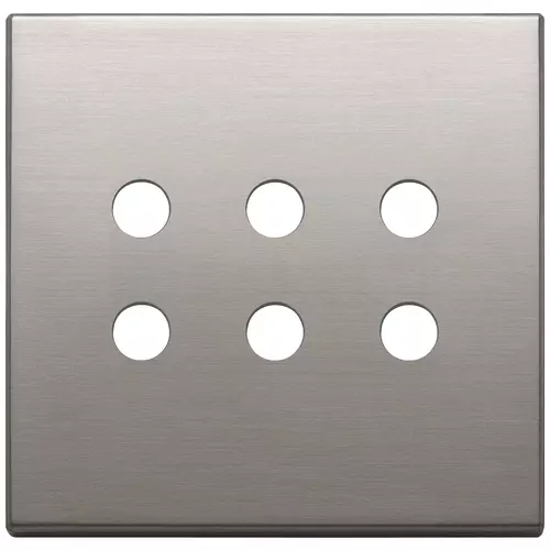 Vimar - 22695.RN.11 - Plaque 3Mx6 BS Tondo nickel brossé
