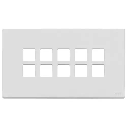 Vimar - 22699.01 - Plaque 5Mx10 BS Flat blanc mat