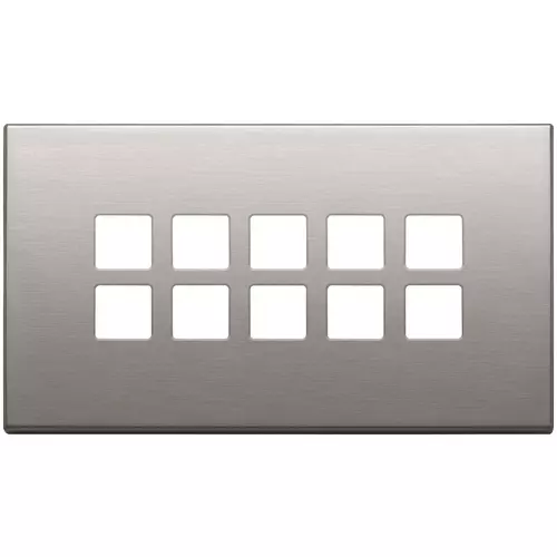 Vimar - 22699.11 - Plaque 5Mx10 BS Flat nickel brossé