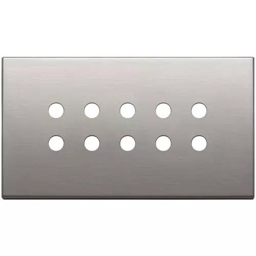 Vimar - 22699.RN.11 - Plaque 5Mx10 BS Tondo nickel brossé