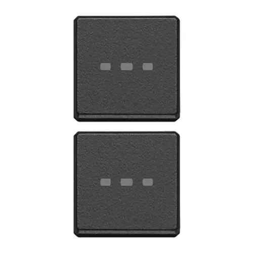 Vimar - 22751.03 - 2 buttons Flat w/o symbol lightable grey