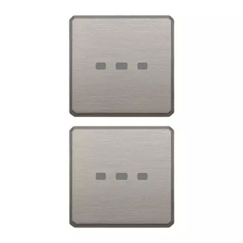 Vimar - 22751.11 - 2 botones Flat sin símbolo ilum.níquel