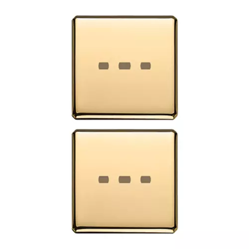 Vimar - 22751.82 - 2 buttons Flat w/o symbol lightable gold