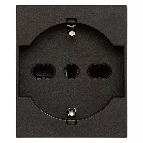 Vimar - 30210.G - 2P+E 16A Universal outlet black
