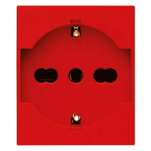 Vimar - 30210.R - Presa 2P+T 16A universale rosso