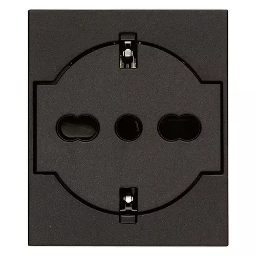 Vimar - 30211.G - Flat 2P+E P40 Universal outlet black