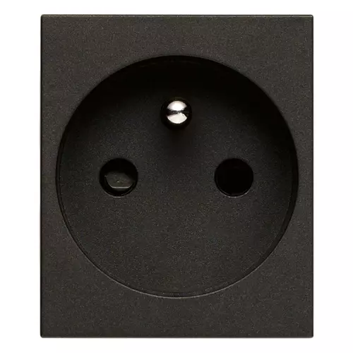 Vimar - 30212.G - 2P+E FR SICURY outlet black