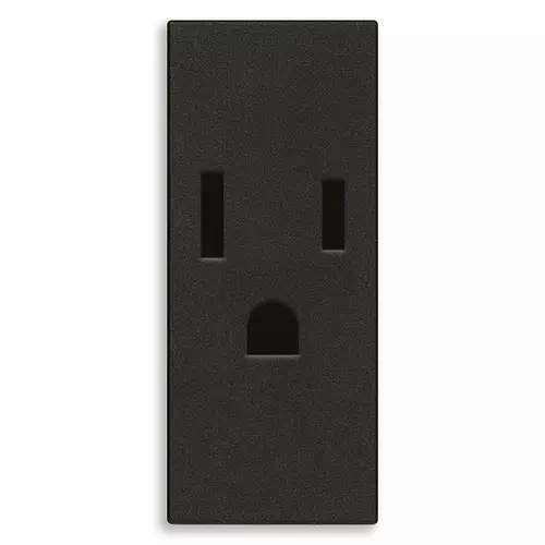 Vimar - 30242.G - 2P+E 15A USA SICURY outlet black