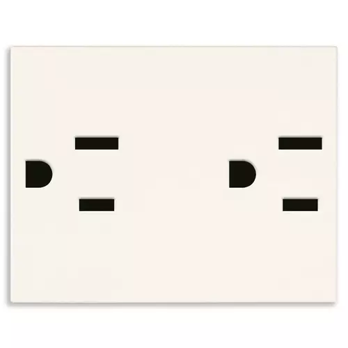 Vimar - 30243.B - Two 2P+E 15A USA SICURY outlet white