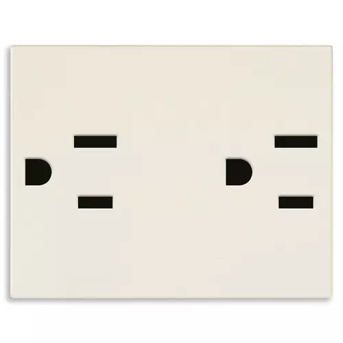 Vimar - 30243.C - Two 2P+E 15A USA SICURY outlet canvas