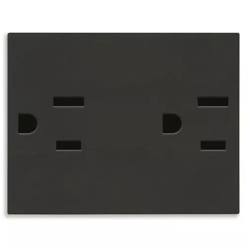 Vimar - 30243.G - Two 2P+E 15A USA SICURY outlet black