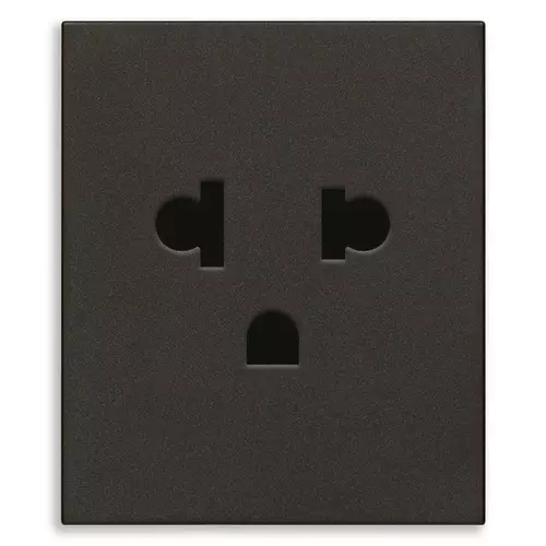 Vimar - 30248.G - 2P+E 16A USA+EU SICURY outlet black