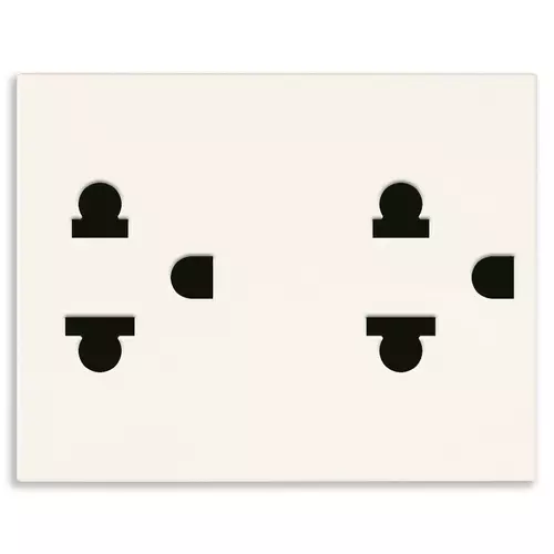 Vimar - 30249.B - Two 2P+E USA+EU SICURY outlet white