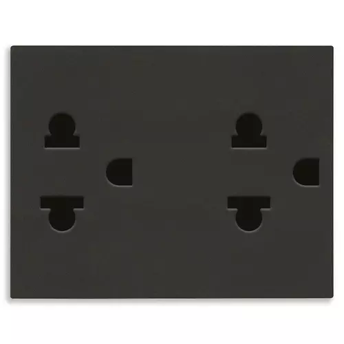 Vimar - 30249.G - Two 2P+E USA+EU SICURY outlet black