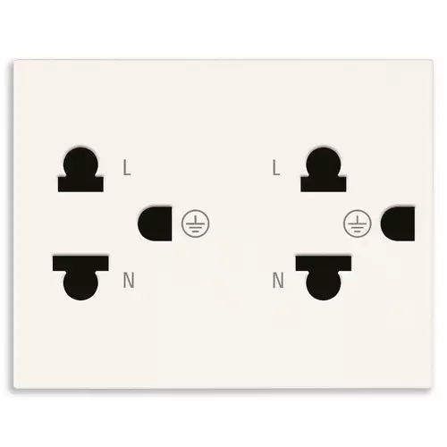 Vimar - 30249.THB - 2 2P+E 16A Thai SICURY outlets white