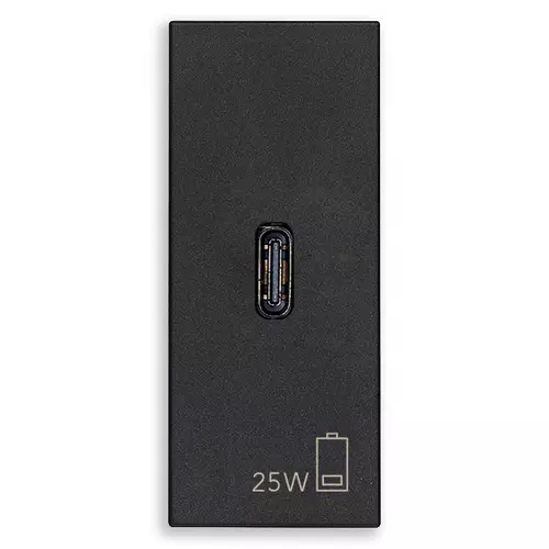 Vimar - 30292.C25G - PD C-USB power unit 25W black