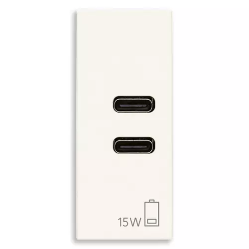 Vimar - 30292.CCB - Alimentation USB C+C 15W 3A 5V blanc