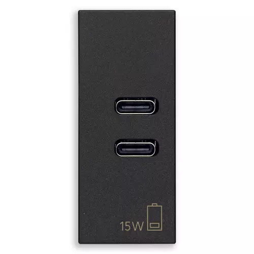 Vimar - 30292.CCG - C+C USB power unit 15W 3A 5V black