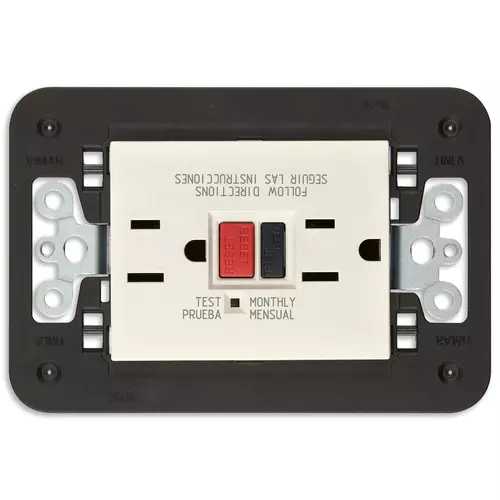 Vimar - 30296.C - Two 2P+E 15A USA outlet with GFCI canvas