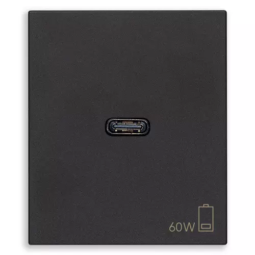 Vimar - 30298.60G - Alimentation USB C 60W PD noir