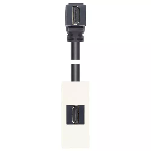 Vimar - 30346.HB - Prise HDMI 2.1b avec câble à 90° blanc