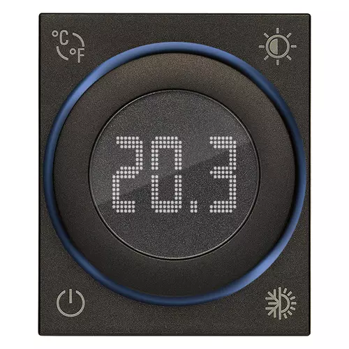 Vimar - 30440.G - Thermostat roulette 100-240V 2M noir