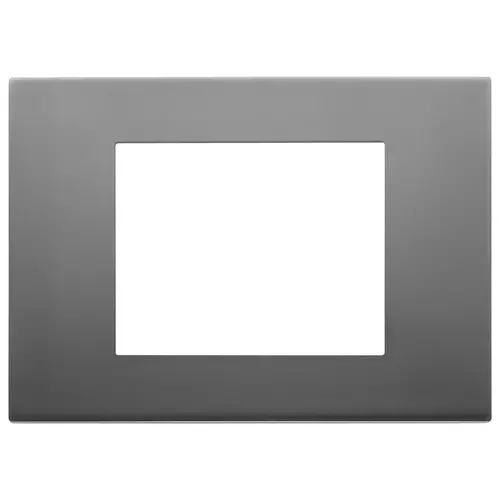 Vimar - 30653.72 - Plaque 3M métal inox satiné