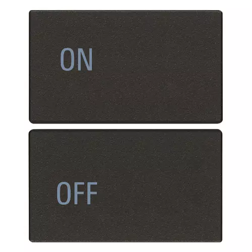 Vimar - 31480.2YG - 2 demi-touches 2M symboles ON/OFF noir