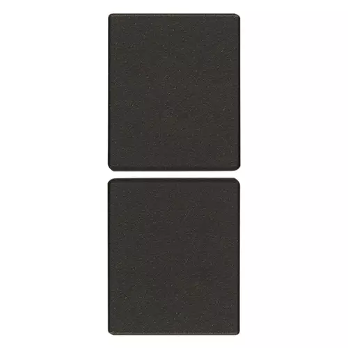 Vimar - 31480.ZG - 2 demi-touches 1M fixes neutres noir