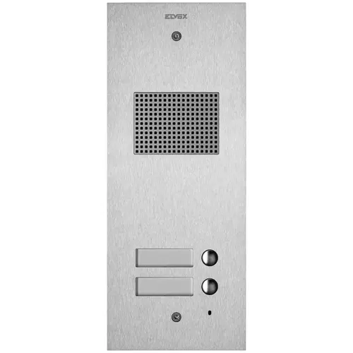 Vimar - 41502 - Placca Steely 2F+ audio 2 puls. acciaio
