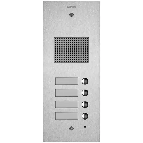 Vimar - 41504 - Plaque Steely 2F+ audio 4 bout. acier