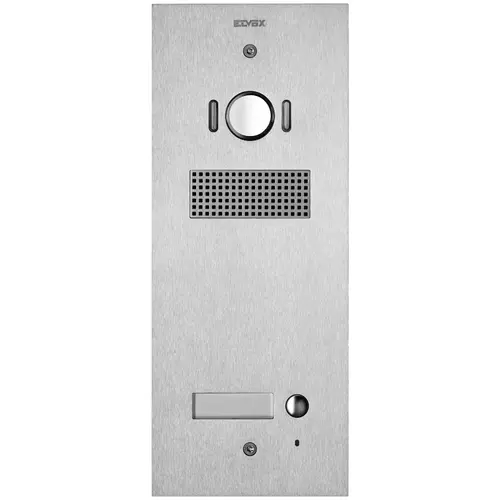 Vimar - 41521 - Plaque Steely 2F+ A/V 1 bout. acier