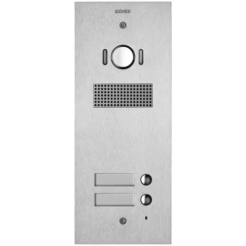 Vimar - 41522 - Plaque Steely 2F+ A/V 2 bout. acier