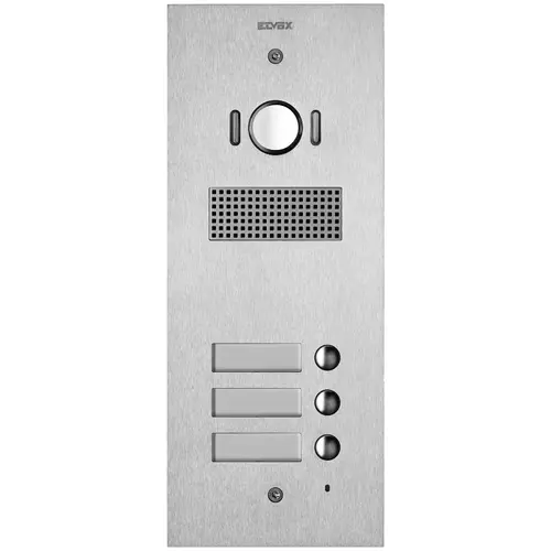 Vimar - 41523 - Plaque Steely 2F+ A/V 3 bout. acier