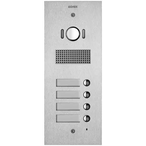 Vimar - 41524 - Plaque Steely 2F+ A/V 4 bout. acier