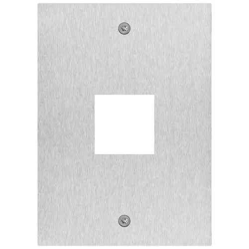 Vimar - 41596 - Steely plate 4x4-reader-hole stain.steel