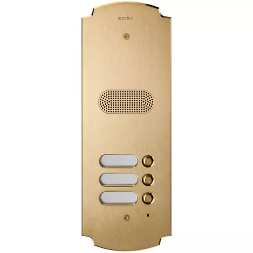 Vimar - 41603 - Placca Patavium 2F+ audio 3 puls. ottone